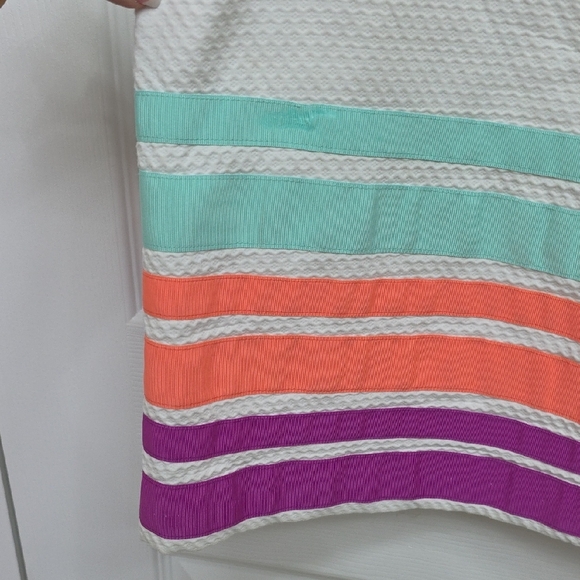 Lilly Pulitzer White Dress with Colorful Stripes - Picture 7 of 9